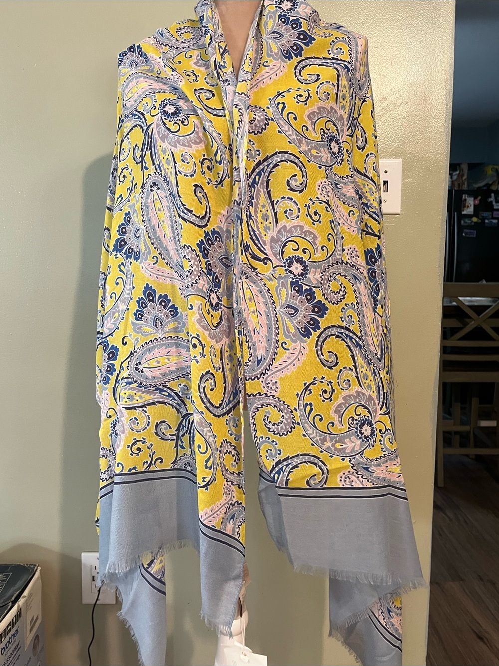 Loft The Log ScarYellow Paisley Lightweight Scarf 76x26